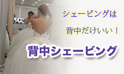 リーズナブルに背中だけの背中シェービングのページはこちら